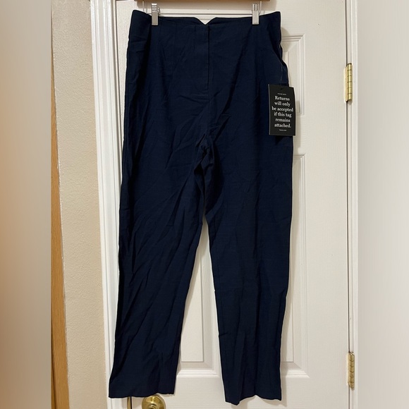 NWT Tuckernuck Navy Pant cotton/linen blend size 6 - Picture 1 of 7